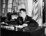 General Claire Chennault at a desk in the CBI during WWII.