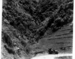 Jeep on road north of Kunming, May 1945.