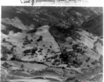 Aerial view of village near Kunming, China, May 1945.