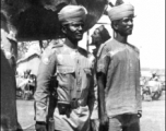 Indian soldiers guard B-25 bomber. Probably India, 1942 or 1943.  From the collection of Frank Bates.