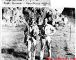 Major Fulcher and Capt. Penick stand at an American base (either Guilin or Liuzhou) in Guangxi province, China, during WWII.