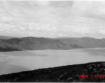 Mountain top view of Yangzonghai Lake (阳宗海) to the east of Kunming, near the U.S. Camp Schiel rest station, taken after a recuperating American GI had climbed the mountain up from the rest station.