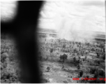 B-25 Mitchell bombers during battle with Japanese ground forces, flying near Tengchung (Tengchong), near the China-Burma border in far SW China.