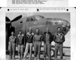 A crew of the 11th Bomb Squadron, 341st Bomb Group, stands beside their B-25 "The Reluctant Dragon" somewhere in China on 2 February 1943.  They are:    Capt. John C. Ruse Lt. George E. Robertson S/Sgt. Elden E. Shirley (KIA on 8 May 1943 on "Lonesome Polecat") James W Broughton S/Sgt. Dell Ogden S/Sgt. Charles Mohr