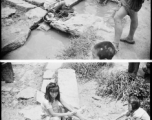 Women doing washing in an irrigation ditch in Yunnan, China, during WWII.