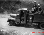 A charcoal (or even wood-fired) cargo truck. Luliang air base area.