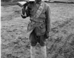 A Nationalist Chinese soldier at the American base in Yunnan during WWII.