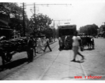 Street and trolley in India during WWII.