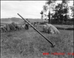 "Rice paddy at the foot of the hill from our barracks area, Yangkai, China 1944."