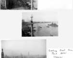 Whangpoo River and the Bund, in Shanghai, China, during WWII.