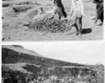 Quarrying and crushing stone.  Scenes in India witnessed by American GIs during WWII. For many Americans of that era, with their limited experience traveling, the everyday sights and sounds overseas were new, intriguing, and photo worthy.